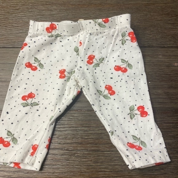 Girl's Jessica Simpson Cherry Leggings and red tank top set size 6-9 months - Picture 4 of 7